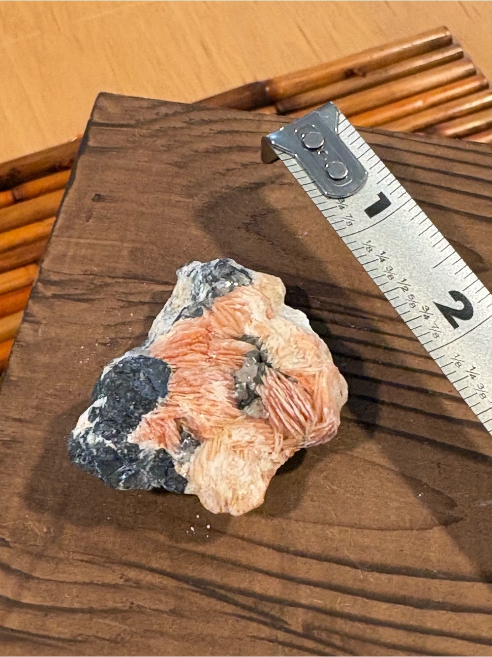 Source Unknown Peach and Gray Mineral Specimen